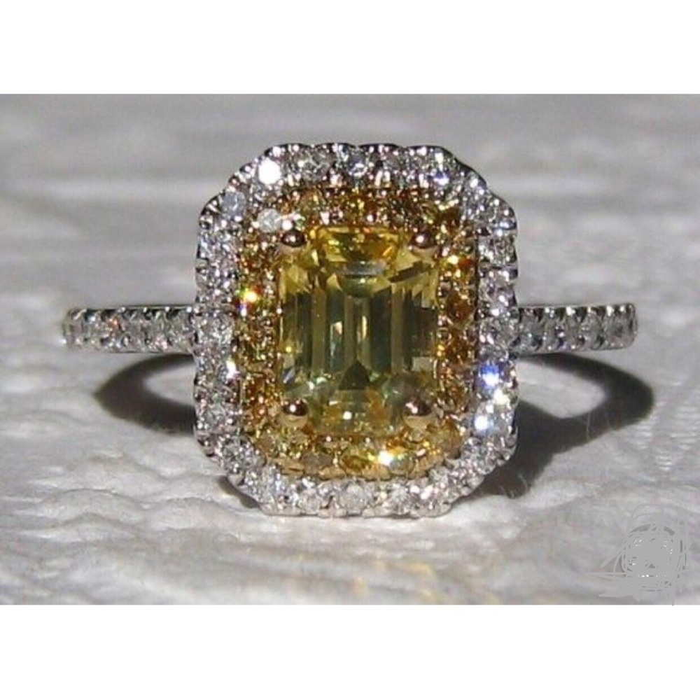 14k white gold diamond engagement ring wedding - Picture 3 of 8
